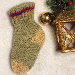 Handmade baby socks.